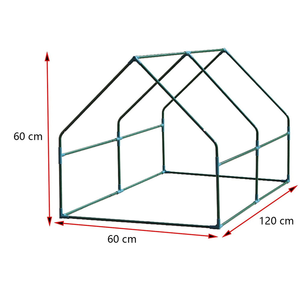 Mini Garden Plant Greenhouse with Roll Up Curtain Door 120cm