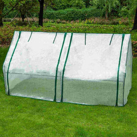 Mini Garden Plant Greenhouse with Roll Up Curtain Door 180cm