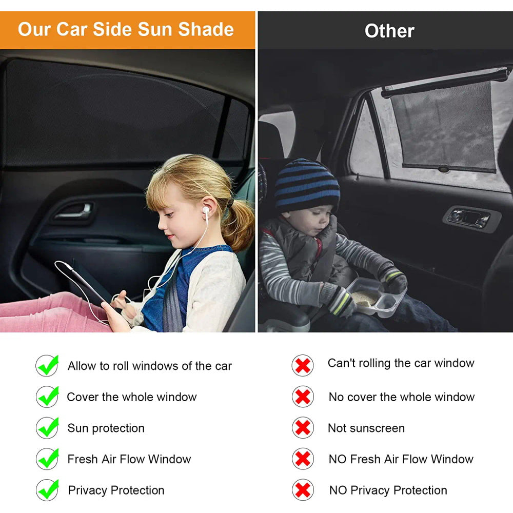 2pk Breathable Zip Retractable Mesh Rear Window - SUV