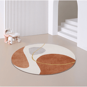 Autumn Modern Abstract Non-Shedding Area Round Rug - 140cm