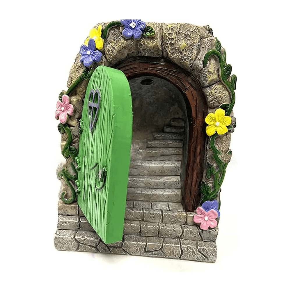 Miniature Fairy Garden Solar LED Stone Door