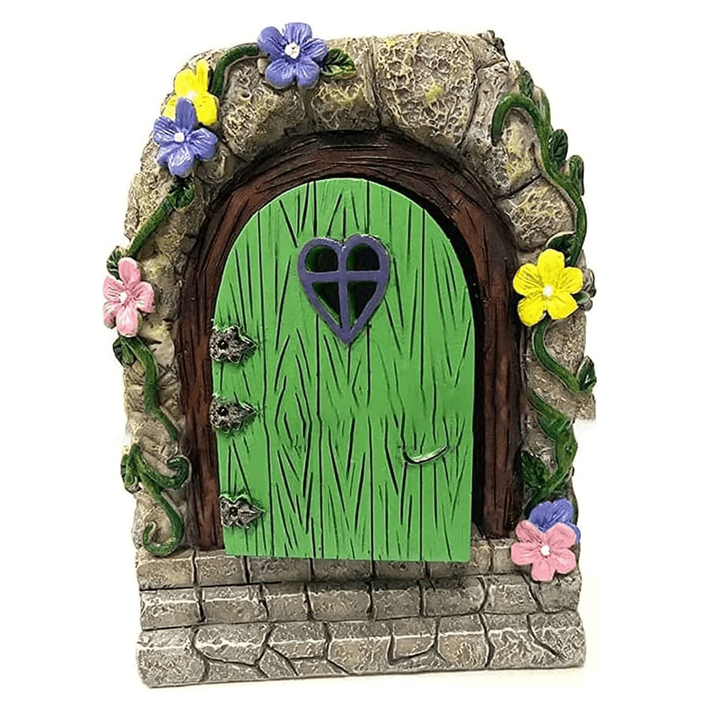 Miniature Fairy Garden Solar LED Stone Door