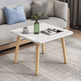 Square Wooden Coffee Table 60x60 cm - White