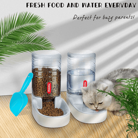 3.8L Auto Food Feeder and Water Dispenser Set