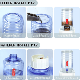 3.8L Auto Food Feeder and Water Dispenser Set