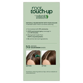 CLAIROL Natural Instincts root touch-up PERMANENT Hair Colour - 5G Golden Brown