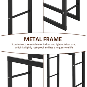 Firewood Storage Rack - 150x80x25 cm