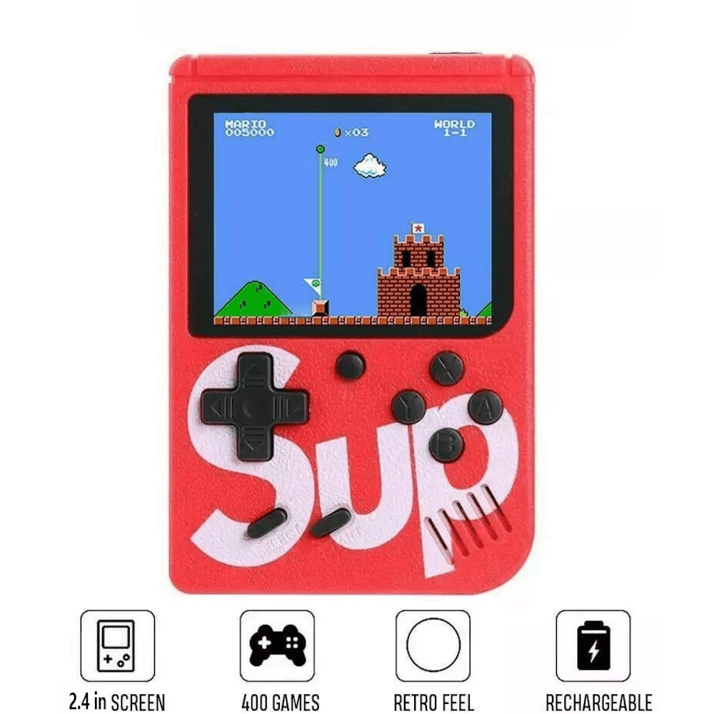 400-in-1 Retro Classic Mini Handheld Game Console TV Output - Black