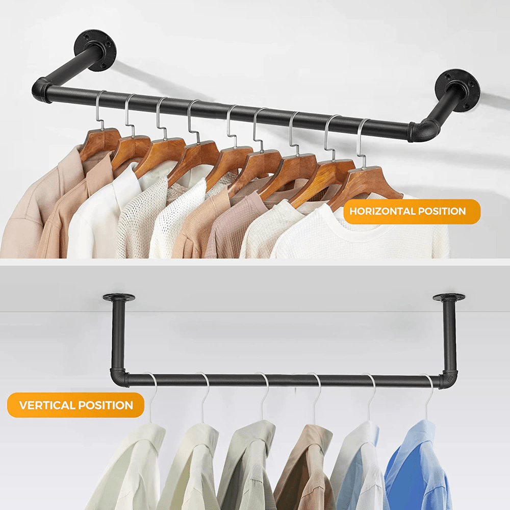 Industrial Pipe Clothes Rack - 100cm