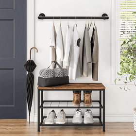 Industrial Pipe Clothes Rack - 110cm