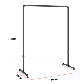 Industrial Pipe Clothing Rack - 116x148 cm