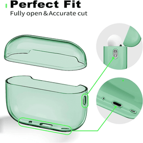 Compatible Airpods Pro2 Case - Clear Green