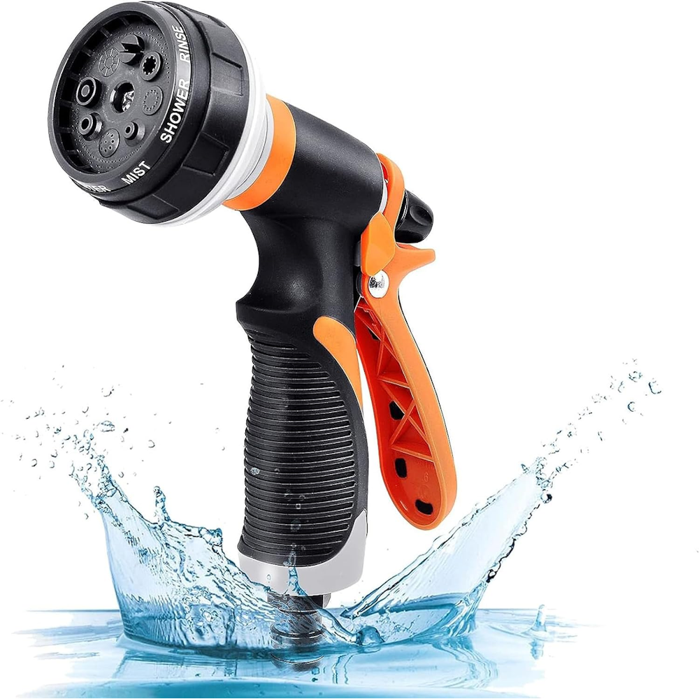 Water Spray Nozzle with 8 Adjustable Watering Patterns