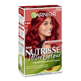 GARNIER Nutrisse Intense Permanent Hair Colour - 6.60 Fiery Red