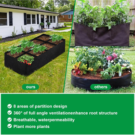 8-Grid Plants Grow Bag - 180×90×30 cm